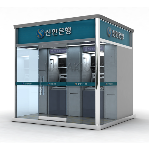 신한은행 옥외형 부스 2실형신한은행 전용 디자인